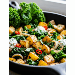 Nourish & Sizzle: Sweet Potato and Kale Skillet Delight