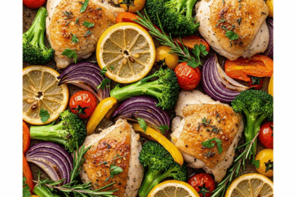 Zesty Sheet Pan Lemon Herb Chicken and Veggies Delight