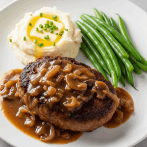 Savor Salisbury Steak with Rich, Homemade Mushroom Gravy