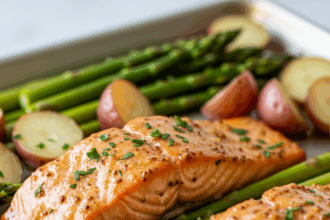 Sweet & Savory Sheet Pan Honey Mustard Salmon Recipe