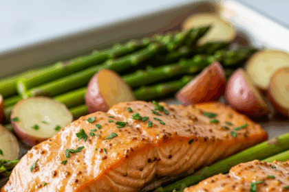 Sweet & Savory Sheet Pan Honey Mustard Salmon Recipe