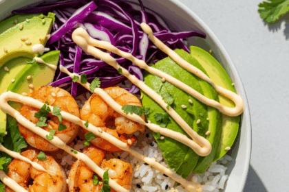 Spice Up Dinner: Shrimp Rice Bowls with Zesty Mayo Drizzle