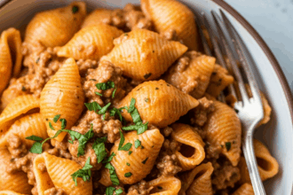 Creamy Ground Beef & Shells: A Cozy Comfort Food Delight