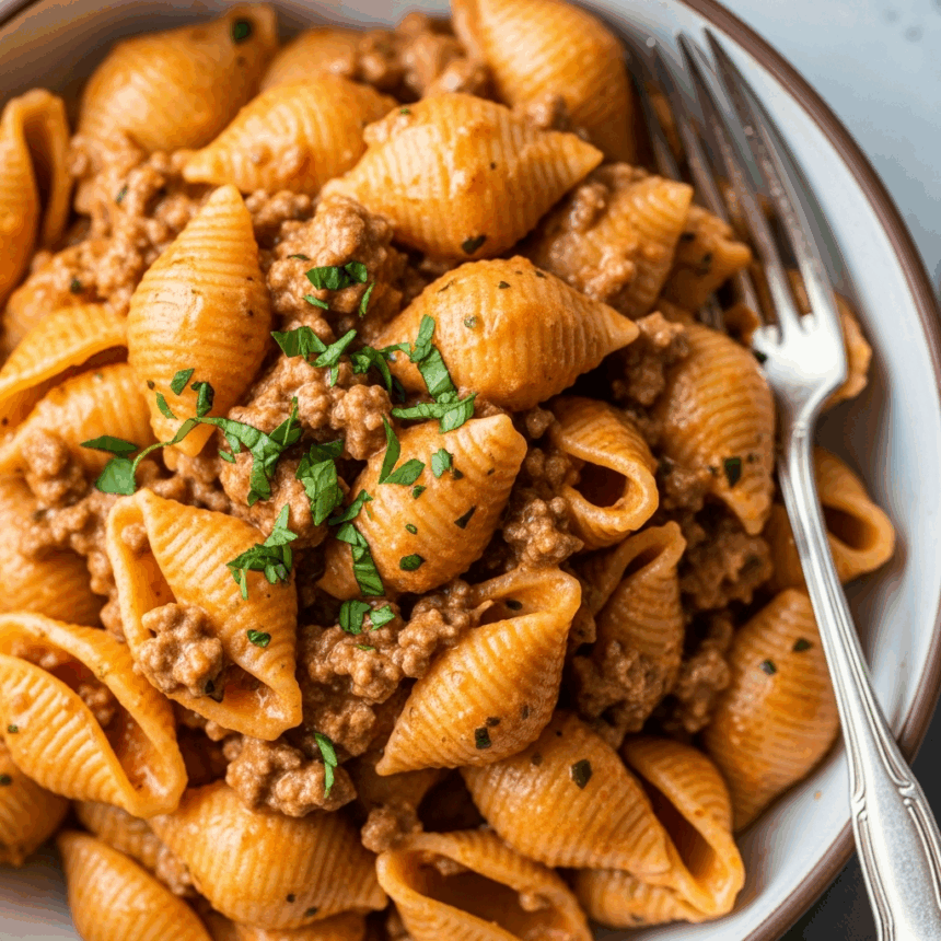 Creamy Ground Beef & Shells: A Cozy Comfort Food Delight