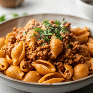 Creamy Ground Beef & Shells: A Cozy Comfort Food Delight

