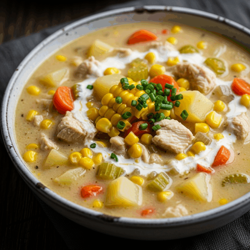 Velvety Creamy Chicken and Corn Chowder Recipe to Savor