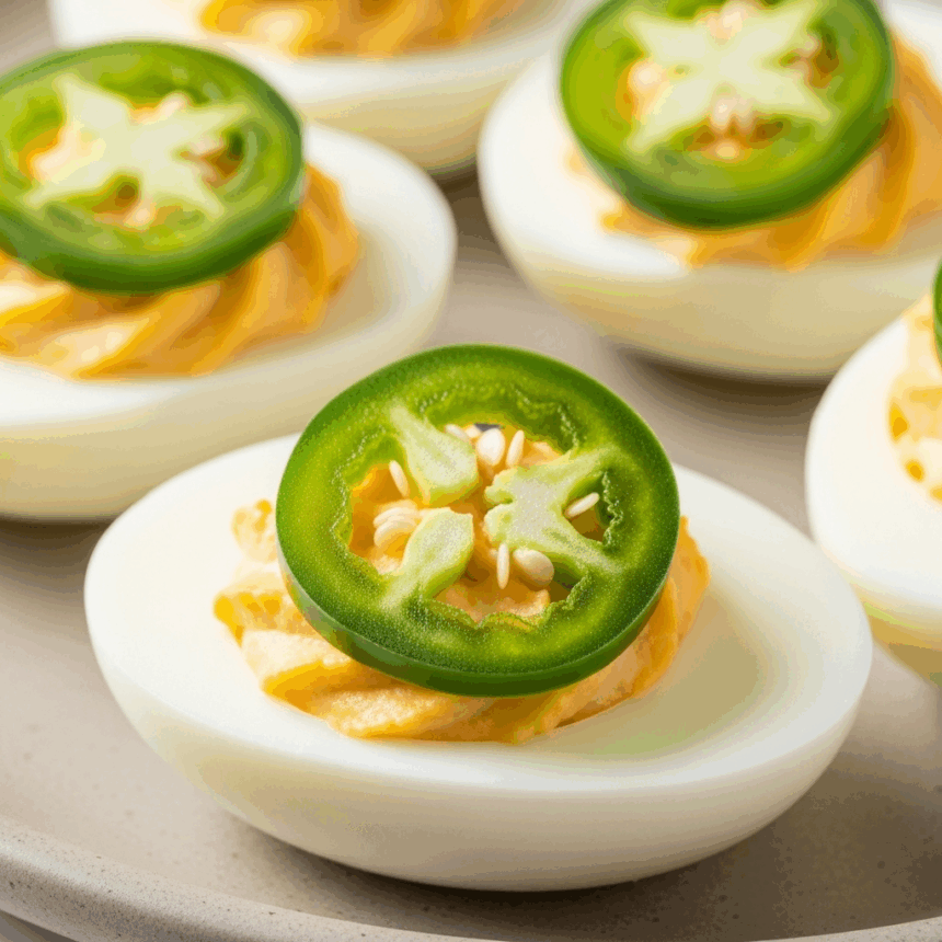 Fiery Flavor Boost: Spicy Deviled Eggs with Jalapeño Kick