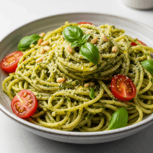 Brighten Dinner: Simple & Flavorful Vegan Pesto Pasta 