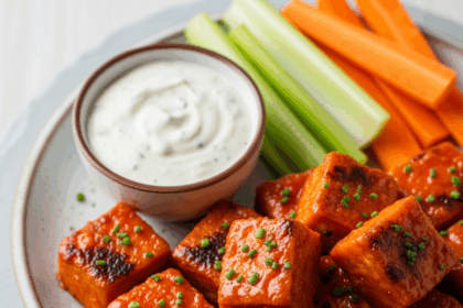 Fiery Air-Fried Buffalo Tofu: A Spicy Vegan Delight