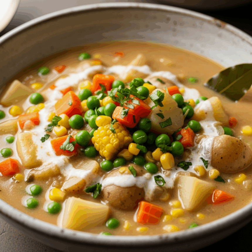 Velvety Creamy Vegetable Chowder: A Cozy Homemade Recipe