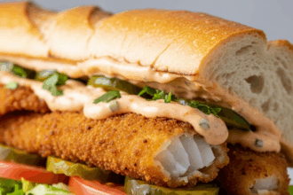 Crispy Catfish Po'Boy with Zesty Remoulade Sauce Delight