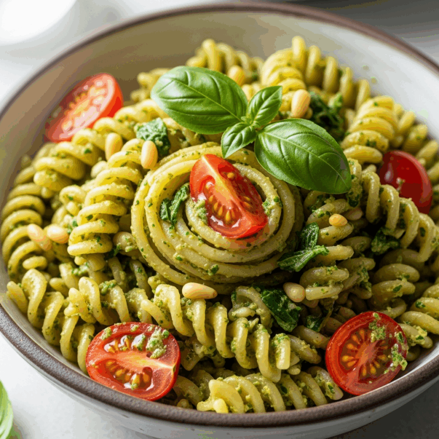 Brighten Dinner: Simple & Flavorful Vegan Pesto Pasta