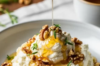 Whipped Feta with Honey & Walnuts: A Sweet Savory Delight