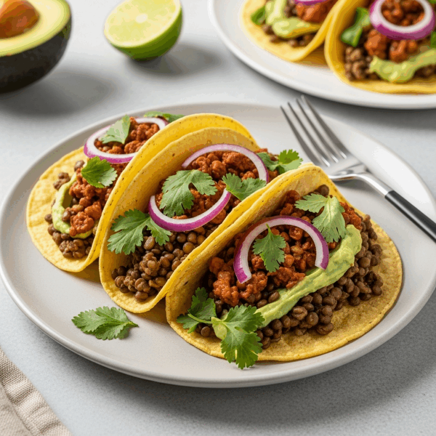 Wholesome Lentil Tacos with Creamy Avocado Twist