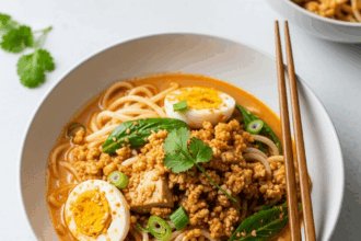 Spicy Coconut Laksa Noodle Soup Delight