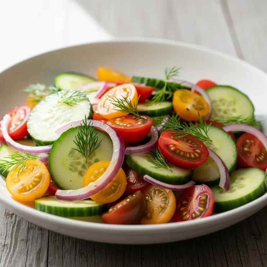Fresh & Creamy: The Ultimate Cucumber Tomato Salad Recipe