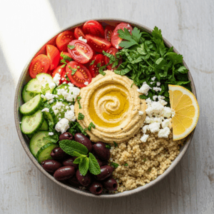 Mediterranean Quinoa Bowls with Hummus: Flavorful & Fresh
