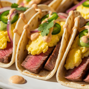 Sunrise Feast: Crafting Perfect Steak and Egg Breakfast Tacos 