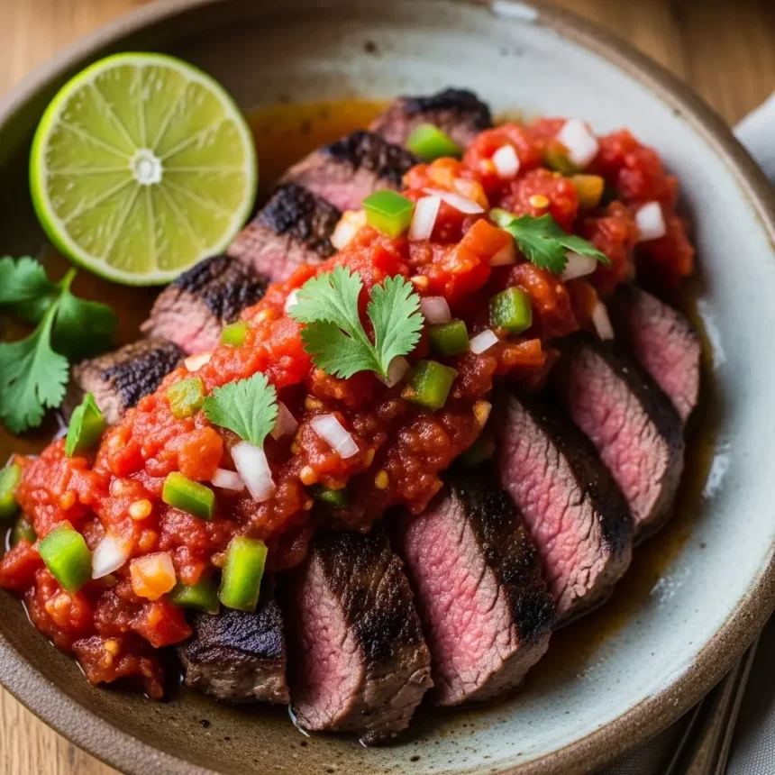 Savor Steak Ranchero with Zesty Tomato Delight Recipe