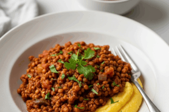 Lentil Ragu with Creamy Polenta Bliss
