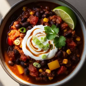 Hearty Vegetarian Black Bean Chili: A Nutritious Comfort Bowl
