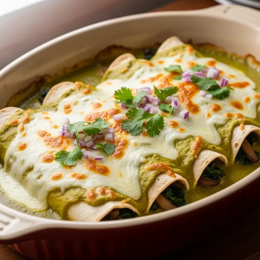 Savor the Flavor: Spinach & Mushroom Enchiladas Recipe