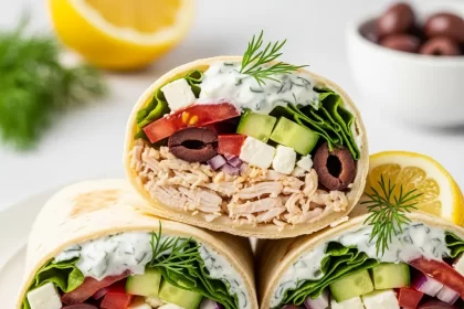 Effortless No-Cook Greek Chicken Wraps: Fresh & Flavorful