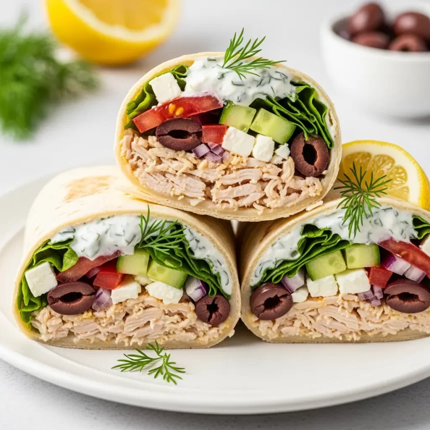Effortless No-Cook Greek Chicken Wraps: Fresh & Flavorful