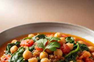 Hearty Chickpea and Spinach Stew: A Wholesome Delight