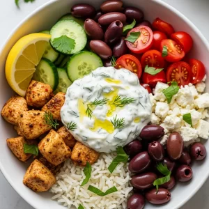 Flavorful Greek Chicken Bowls with Creamy Tzatziki Twist 
