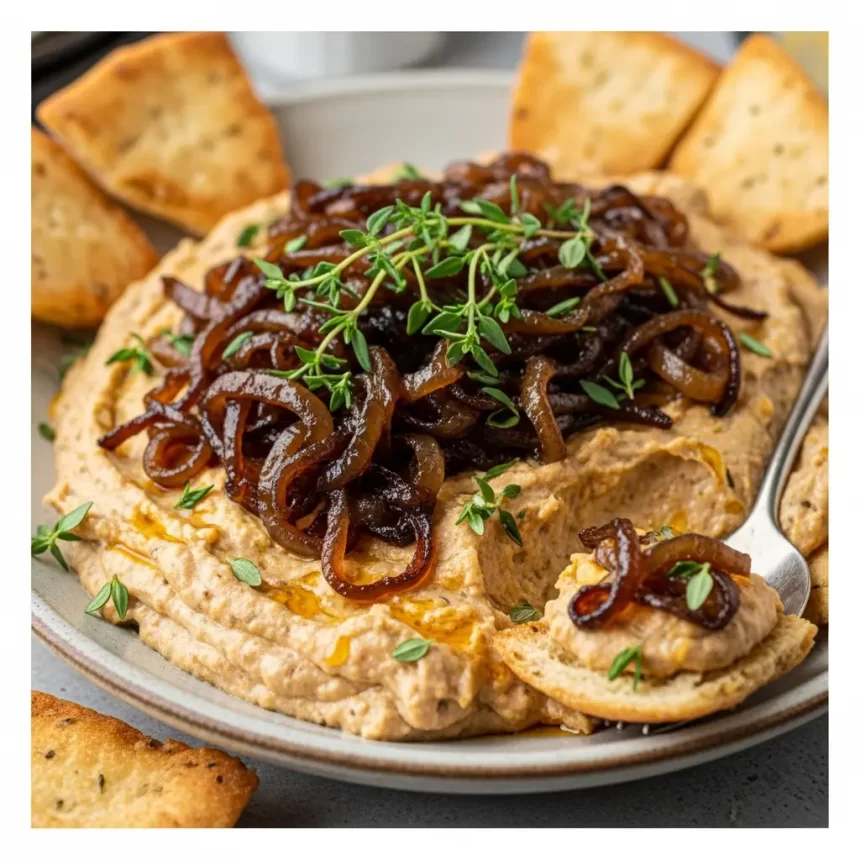 Savory Caramelized Onion Dip with Fresh Thyme Twist