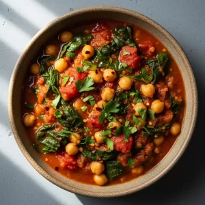 Hearty Chickpea and Spinach Stew: A Wholesome Delight