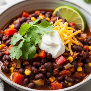 Hearty Vegetarian Black Bean Chili: A Nutritious Comfort Bowl