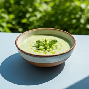 Chill Out with Refreshing Cold Cucumber Yogurt Soup Delight 