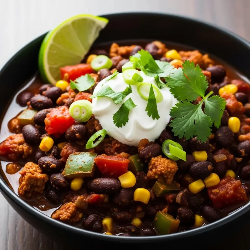 Hearty Vegetarian Black Bean Chili: A Nutritious Comfort Bowl