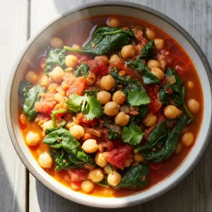 Hearty Chickpea and Spinach Stew: A Wholesome Delight