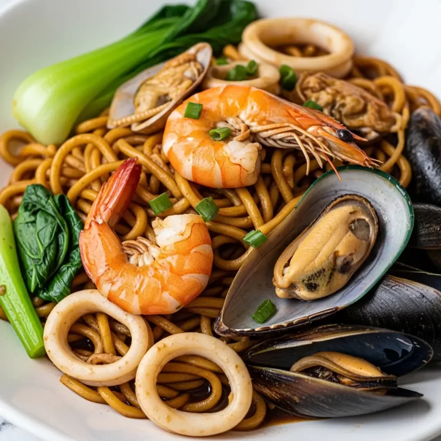 Savor Malaysian Hokkien Mee with Fresh Seafood Delight
