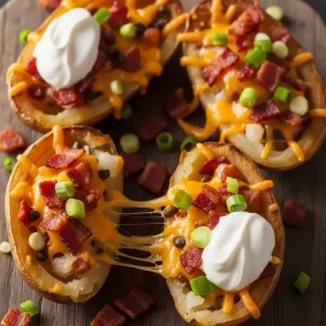 Crispy Loaded Baked Potato Skins: A Flavor-Packed Appetizer