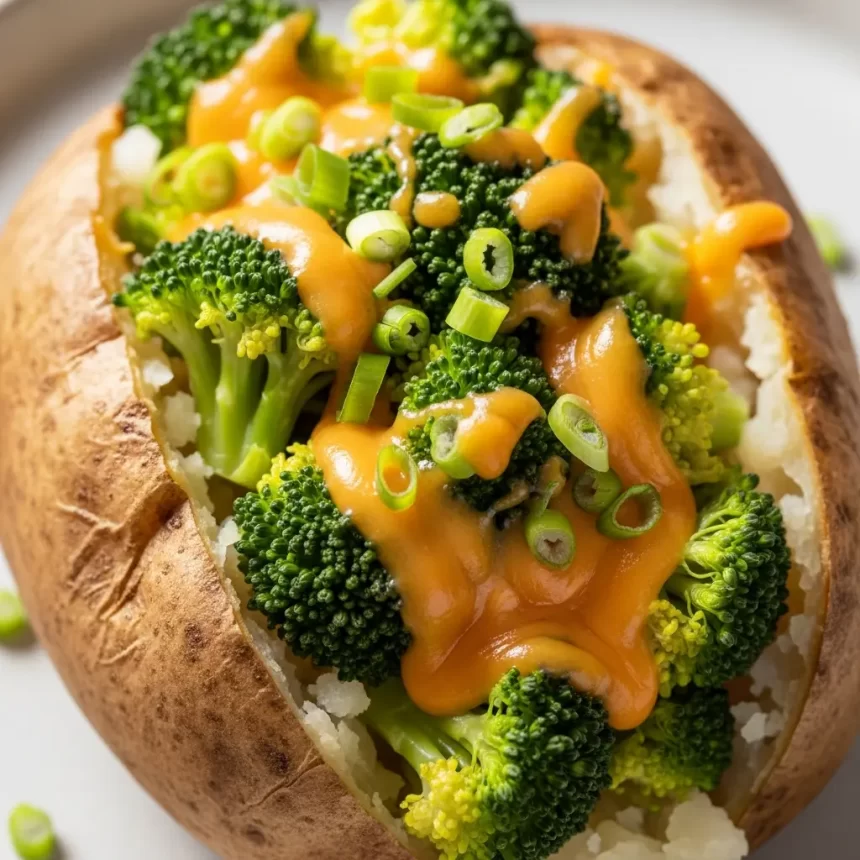 Loaded Delight: The Ultimate Broccoli Cheese Baked Potato