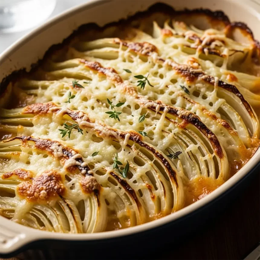 Savory Fennel Gratin with Parmesan: A Crispy Delight