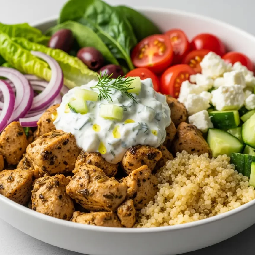 Flavorful Greek Chicken Bowls with Creamy Tzatziki Twist