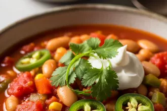 Hearty Vegetarian White Bean Chili: A Nutritious Comfort Bowl