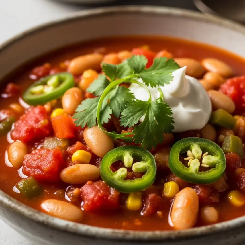 Hearty Vegetarian White Bean Chili: A Nutritious Comfort Bowl
