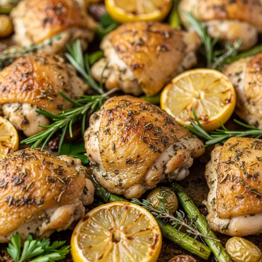 Zesty Sheet Pan Lemon Herb Chicken Thighs Recipe Unveiled