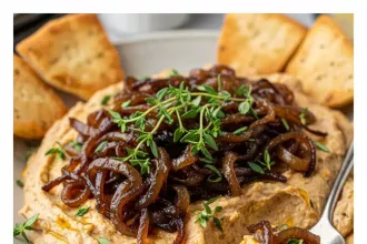 Savory Caramelized Onion Dip with Fresh Thyme Twist