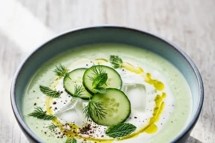 Chill Out with Refreshing Cold Cucumber Yogurt Soup Delight