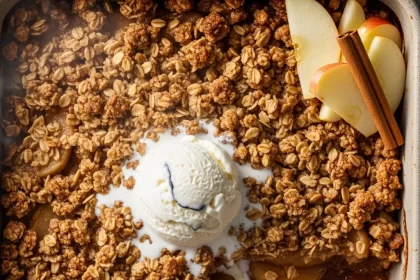 Golden Delight: Apple Crisp with Crunchy Oat Topping