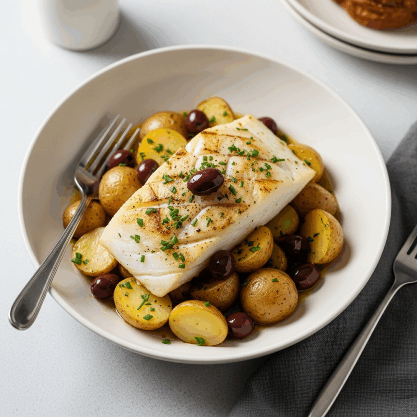 One-Pot Cod with Potatoes & Olives: Simple Flavor Fusion