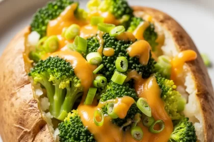 Loaded Delight: The Ultimate Broccoli Cheese Baked Potato