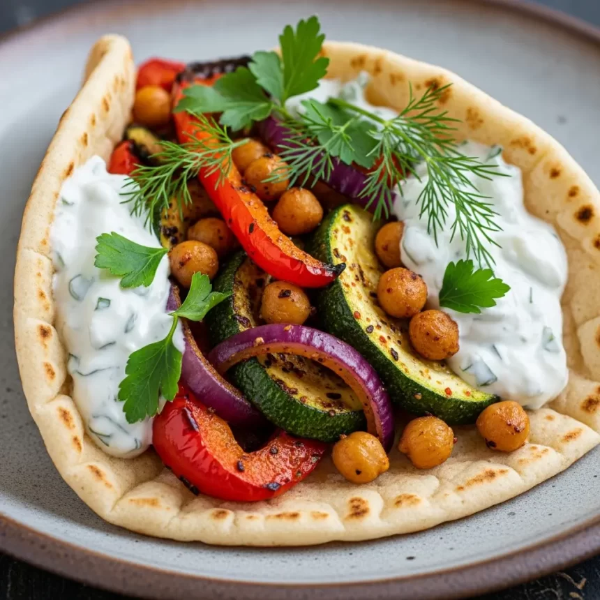 Savor the Flavor: Roasted Veggie & Chickpea Gyros Delight